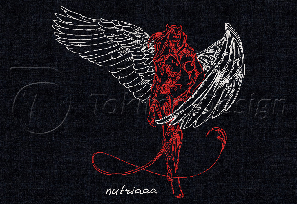 Flower angel - nutriaaa®﻿ - Embroidery pattern - 3 sizes