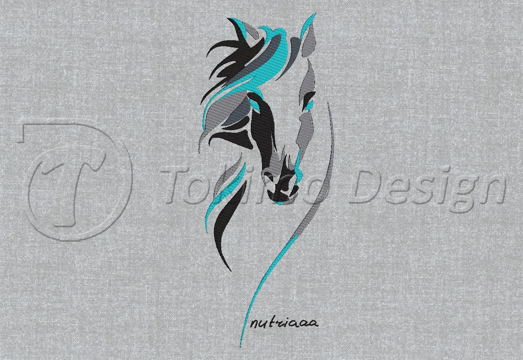 Horse's head silhouette - nutriaaa® - Pattern - DST only