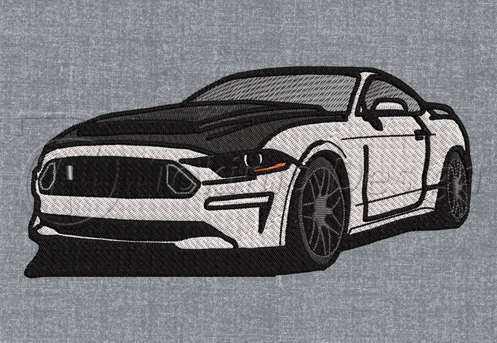 Ford mustang car - Machine embroidery design pattern – 4 sizes