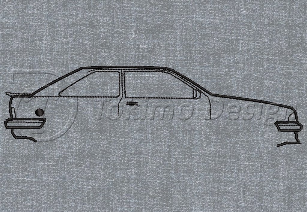 Ford Series 1 RST outline - Machine embroidery pattern - 4 sizes