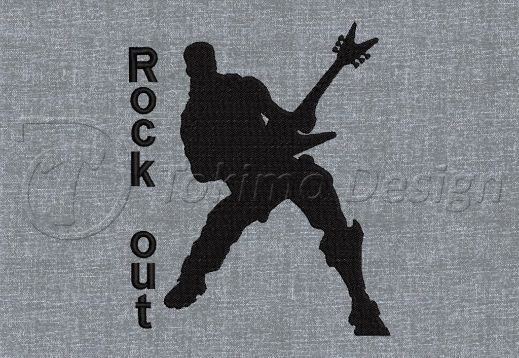 Rock out – Machine embroidery design pattern – 3 sizes