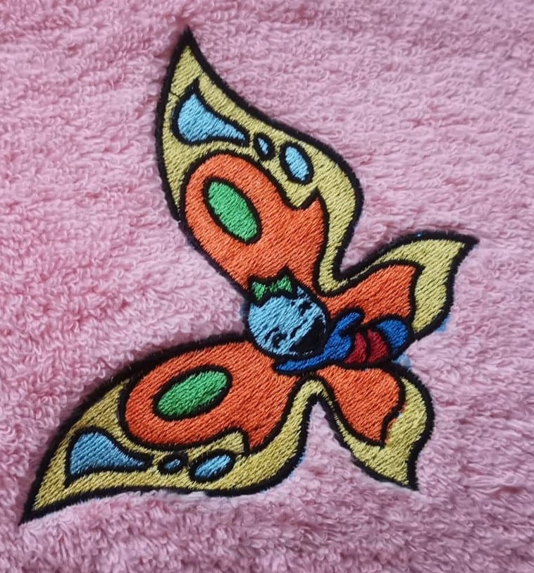 butterfly stitched out product