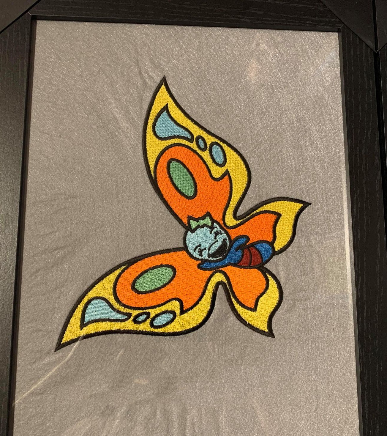 butterfly stitched out product