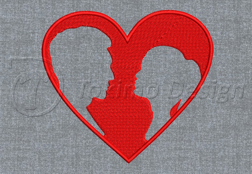 Valentines day heart - Machine embroidery design pattern – 4 sizes