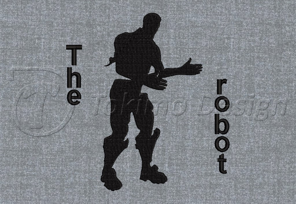 The robot – Machine embroidery design pattern – 3 sizes