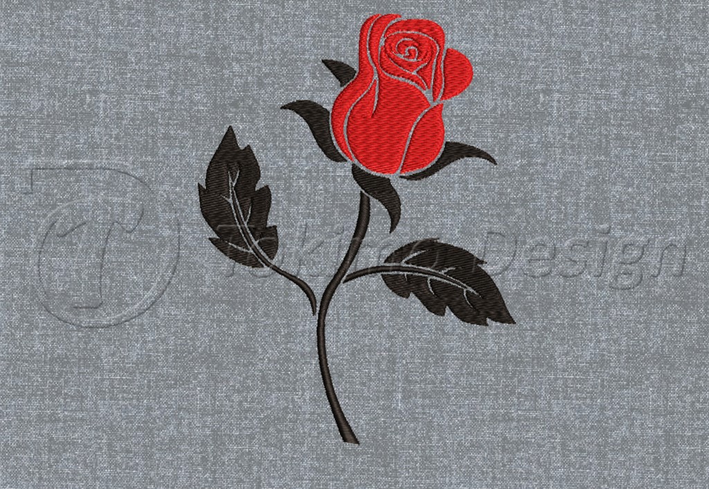 Rose - Machine embroidery design pattern – 3 sizes