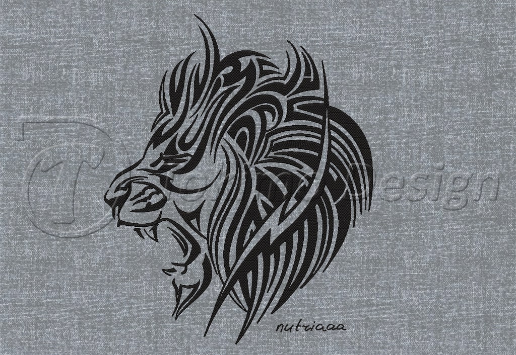 Roaring lion - nutriaaa®﻿ - Embroidery pattern - DST only