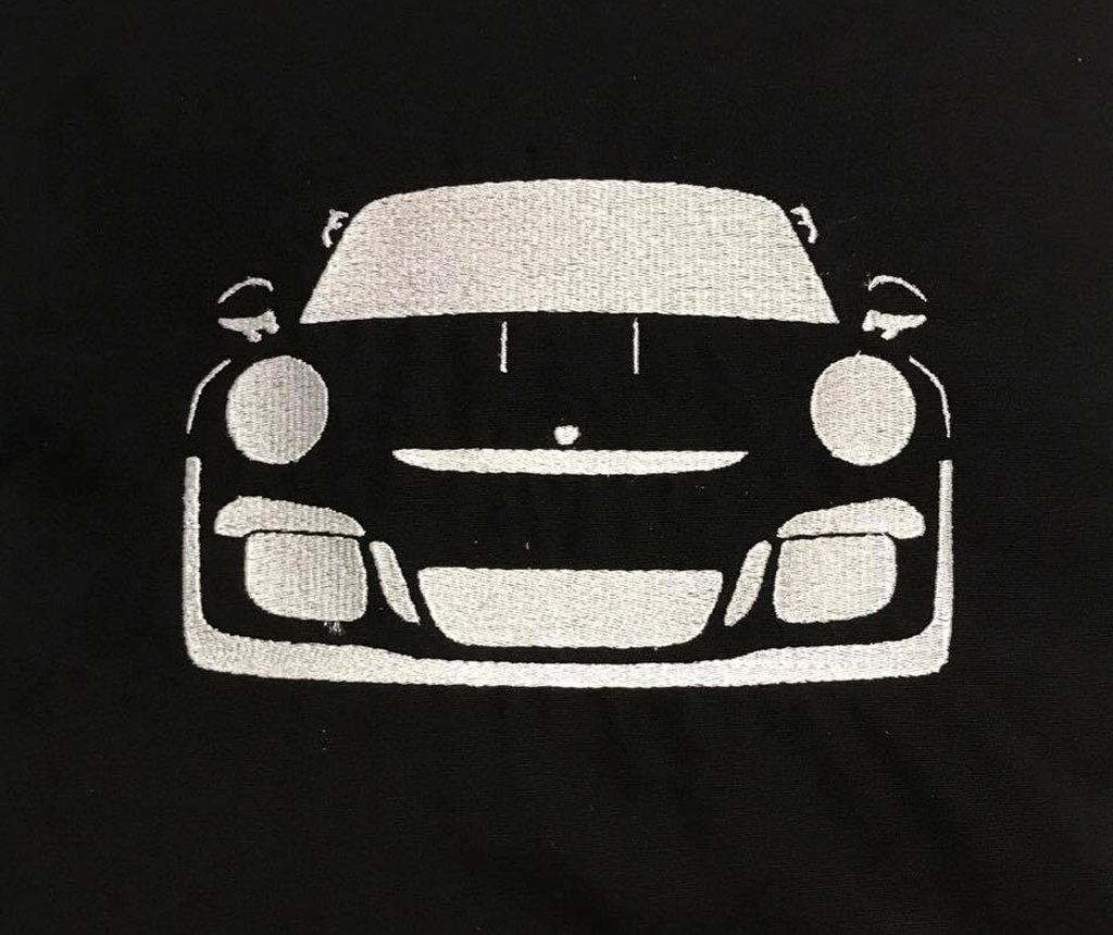 porsche911 car stitched out pattern