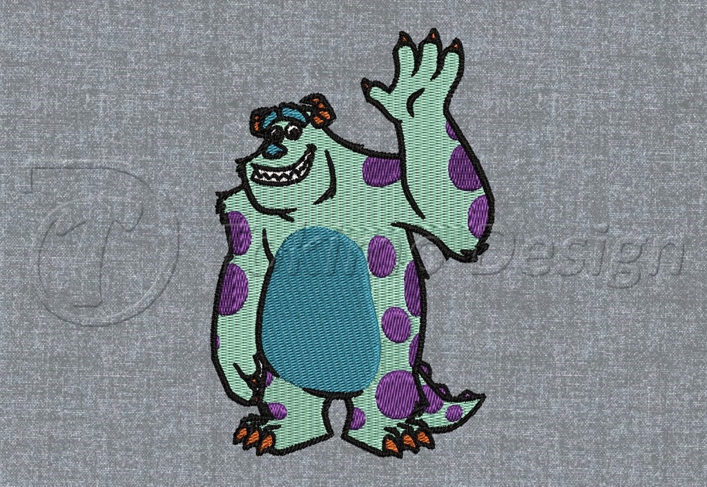 Monster INC - James Sullivan - Machine embroidery pattern – 3 sizes