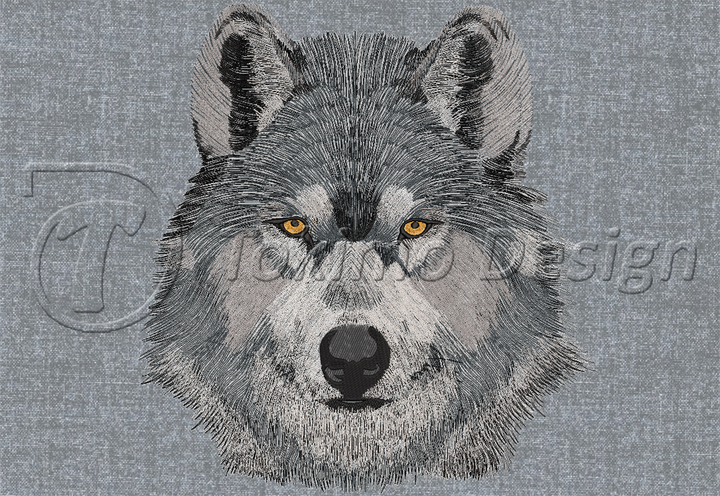 Wolf - Machine embroidery pattern - for TAJIMA (DST) only