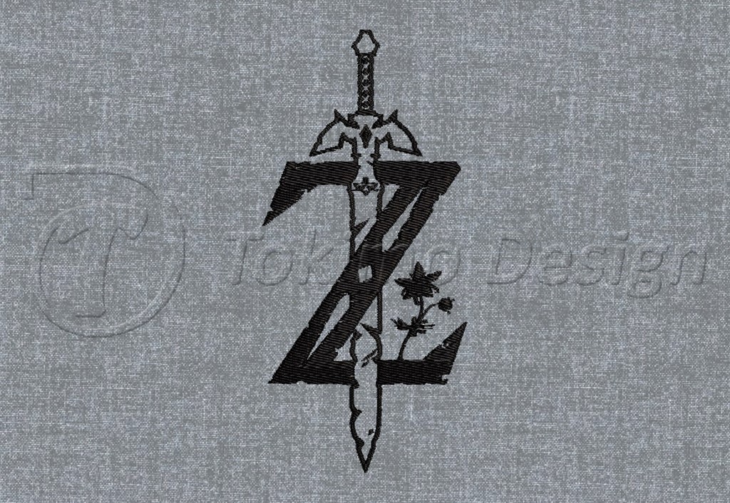 Zelda logo Machine embroidery design pattern – 3 sizes