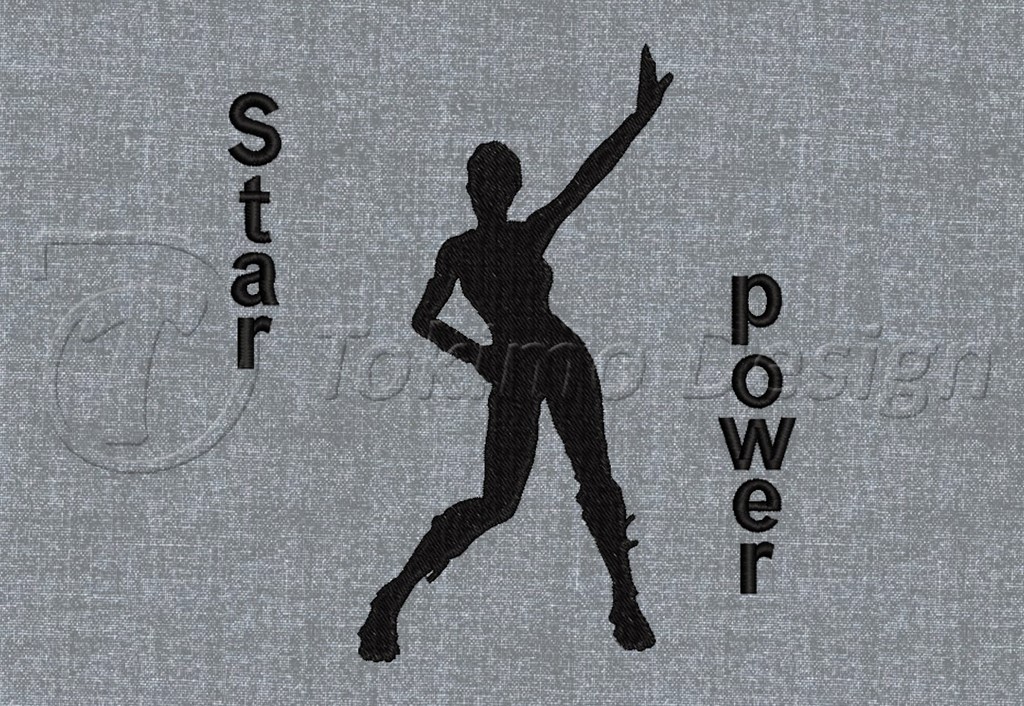 Star power – Machine embroidery design pattern – 3 sizes