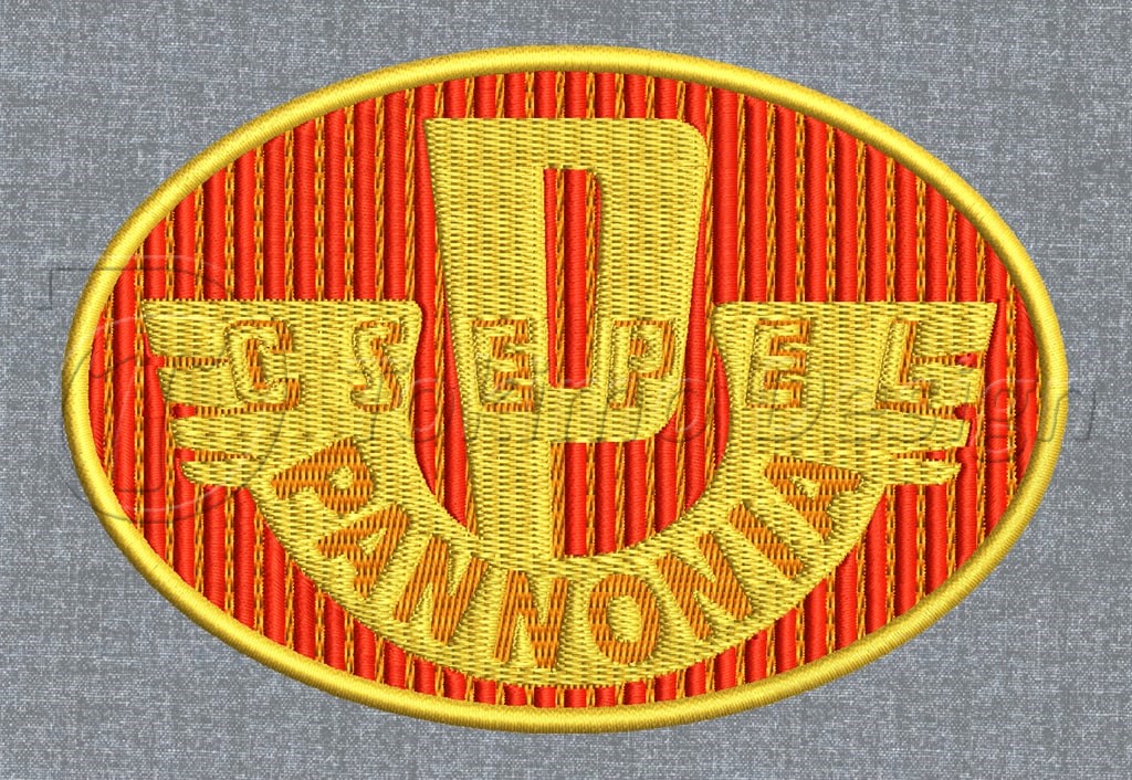 Pannonia motor logo - Machine embroidery design pattern – 3 sizes