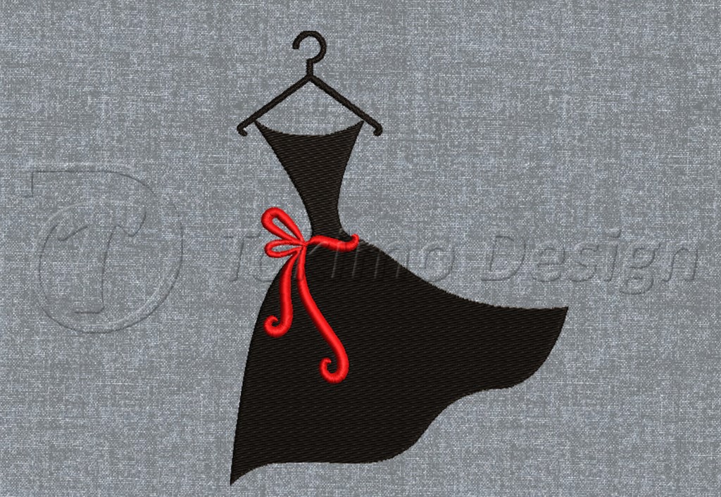 Dress - Machine embroidery design pattern – 3 sizes